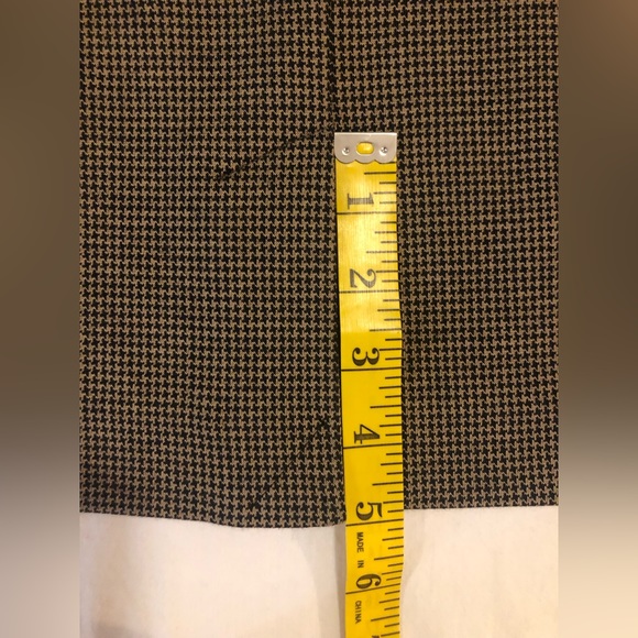 J.Jill NWT ponte brown & black houndstooth skirt with pleat in back, pull on, M - Picture 10 of 13
